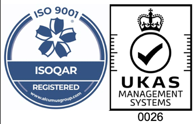 UKAS Management System and ISOQAR Registered badges